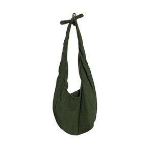 Pique Furoshiki Forest Tote Shoulder Bag Purse Green Corduroy 90’s Y2K